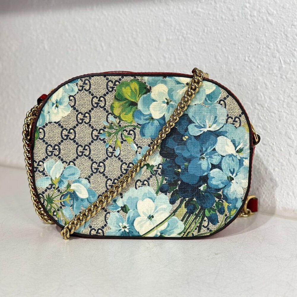 Gucci GG Logo Flore Chain Shoulder Bag Crossbody